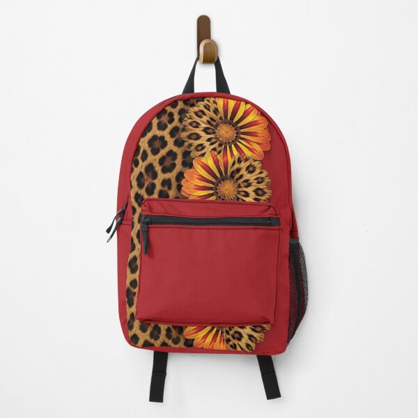 Item preview, Gazania Flowers Transitioning to Leopard Print Pattern designed and sold by Lucia Amaris Art.
