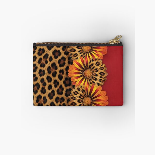 Item preview, Gazania Flowers Transitioning to Leopard Print Pattern designed and sold by Lucia Amaris Art.