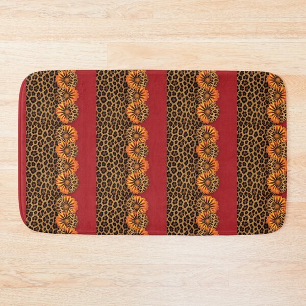 Item preview, Gazania Flowers Transitioning to Leopard Print Pattern designed and sold by Lucia Amaris Art.