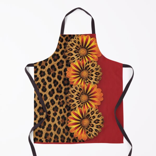 Item preview, Gazania Flowers Transitioning to Leopard Print Pattern designed and sold by Lucia Amaris Art.