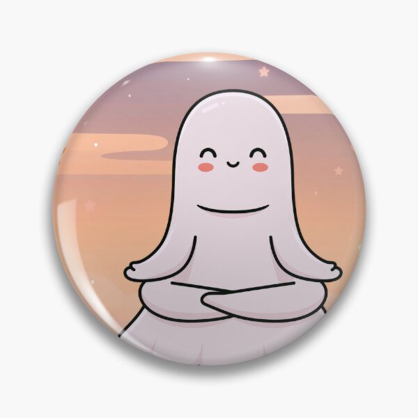 Item preview, Cozy Ghost Doing Yoga — Cute Halloween designed and sold by FrostyFrisby.