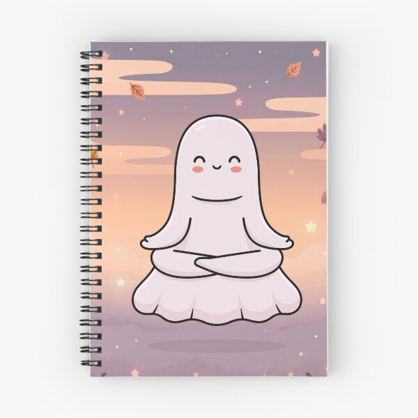 Item preview, Cozy Ghost Doing Yoga — Cute Halloween designed and sold by FrostyFrisby.