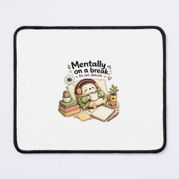 Item preview, Mentally On a Break Hedgehog Sticker | Do Not Disturb Cute Hedgehog Meme designed and sold by Doodle ⭐⭐⭐⭐⭐.