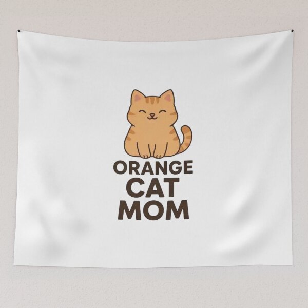 Item preview, Cute Orange Tabby Cat Mom Minimalist Kawaii Kitty Lover Gift Illustration designed and sold by Charonde.