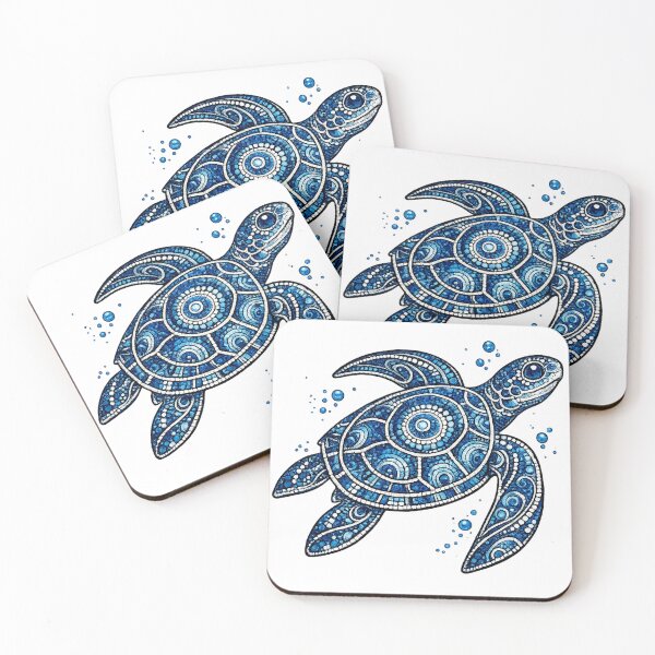 Item preview, Blue Sea Turtle Aboriginal Art designed and sold by sonorian.
