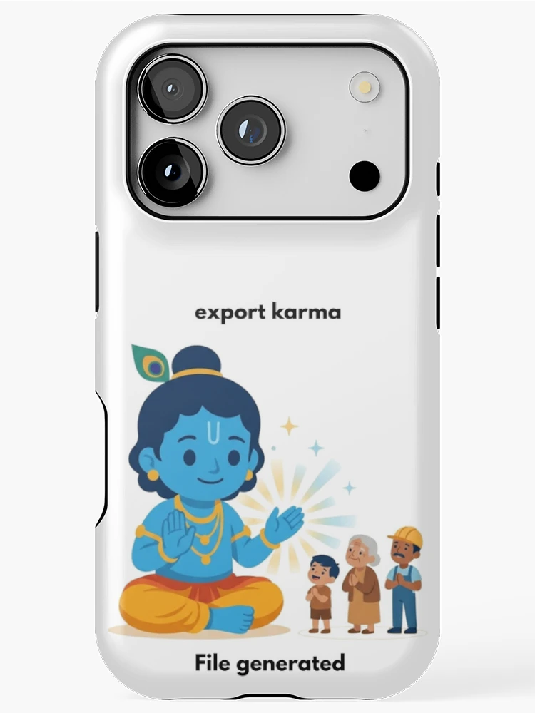 Thumbnail 1 of 4, iPhone Case, export karma | JavaScript Developer Sticker | Tech Humor designed and sold by BhaktiByte.