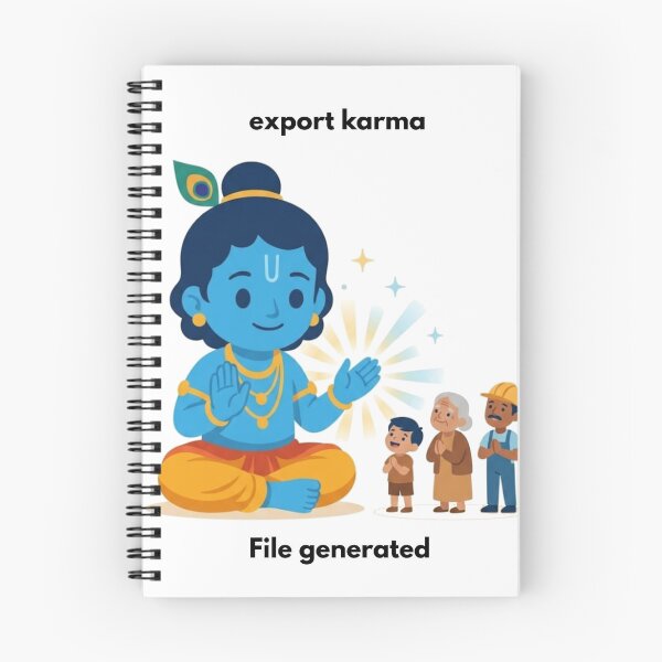 Item preview, export karma | JavaScript Developer Sticker | Tech Humor designed and sold by BhaktiByte.