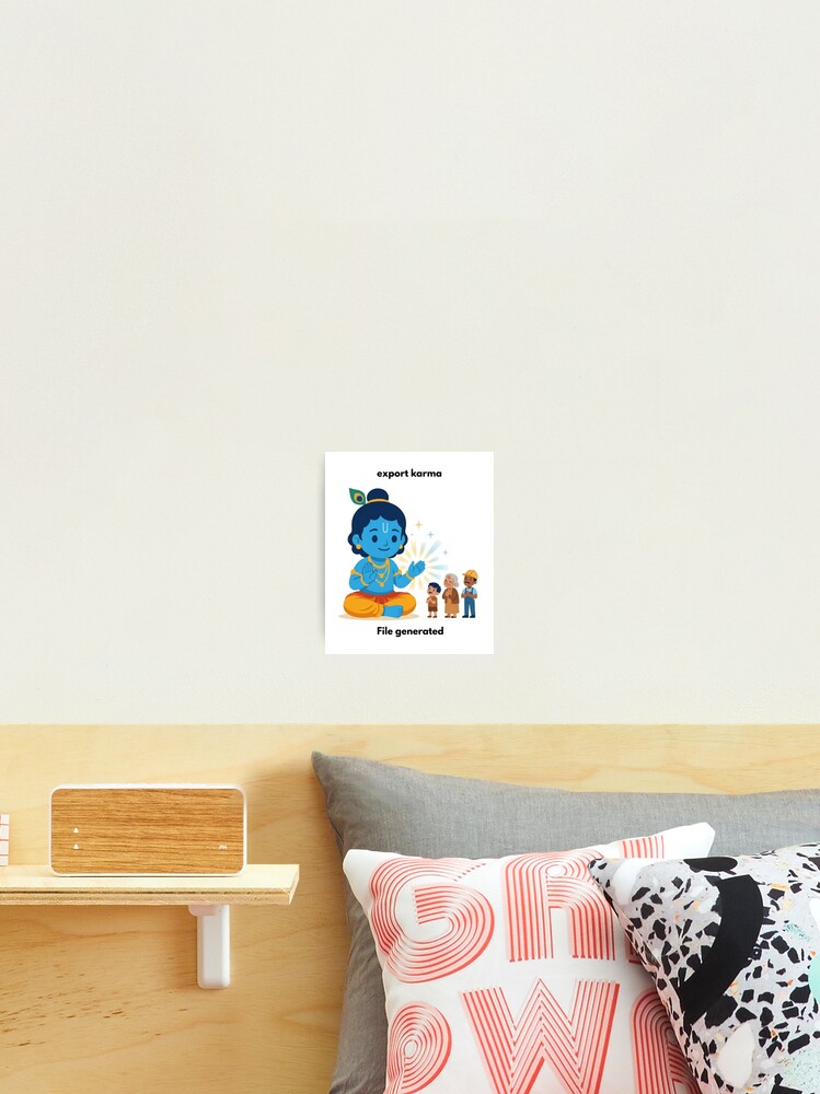 Thumbnail 2 of 3, Photographic Print, export karma | JavaScript Developer Sticker | Tech Humor designed and sold by BhaktiByte.