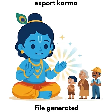 Artwork thumbnail, export karma | JavaScript Developer Sticker | Tech Humor by BhaktiByte