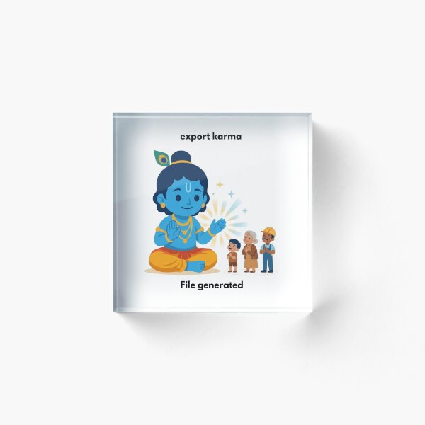 Item preview, export karma | JavaScript Developer Sticker | Tech Humor designed and sold by BhaktiByte.