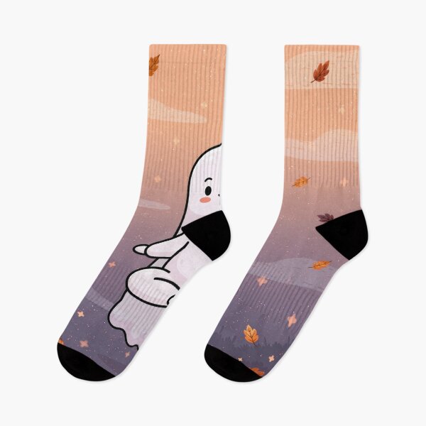 Item preview, Cozy Ghost Doing Yoga — Cute Halloween designed and sold by FrostyFrisby.
