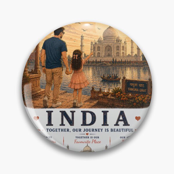 Item preview, India Father Daughter Duo Our Journey Is Beautiful designed and sold by BagFactoryUK.