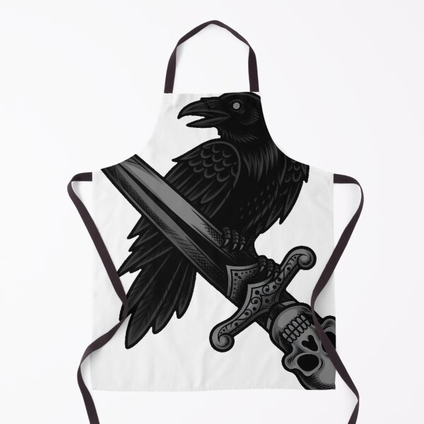 Item preview, Raven with Dagger Tattoo Flash designed and sold by IllumeInk.