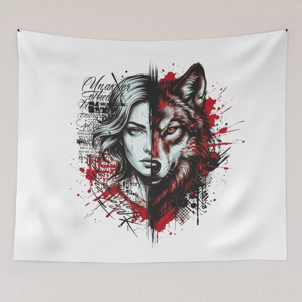 Item preview, Dual Nature: The Woman and the Wolf Within designed and sold by GabeMountainArt.