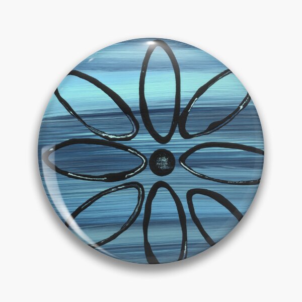 Item preview, Black Petal on Blue Background designed and sold by Kristy Carpenter.