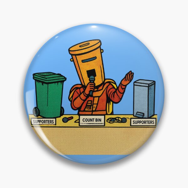 Item preview, Count Binface at the Debate Stage – Funny Political Satire Pop Art Design designed and sold by Palette & Hue.