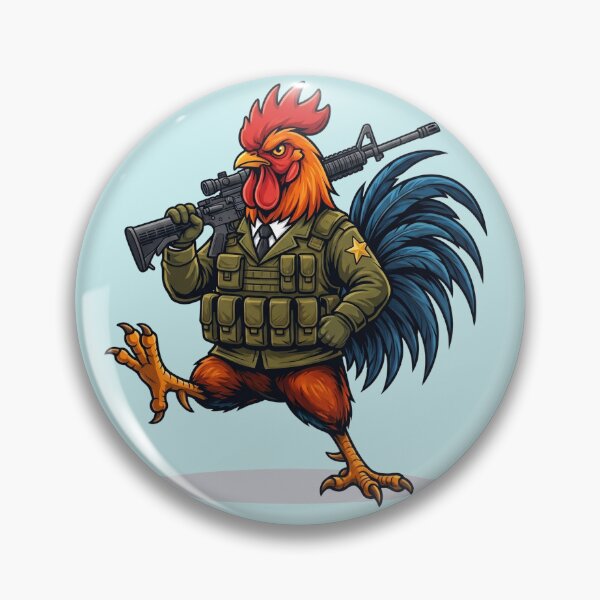 Item preview, Badass Marching Rooster Soldier Tactical Dress Uniform Art designed and sold by BreezifyDesignStudio.