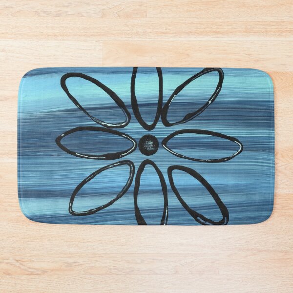 Item preview, Black Petal on Blue Background designed and sold by Kristy Carpenter.