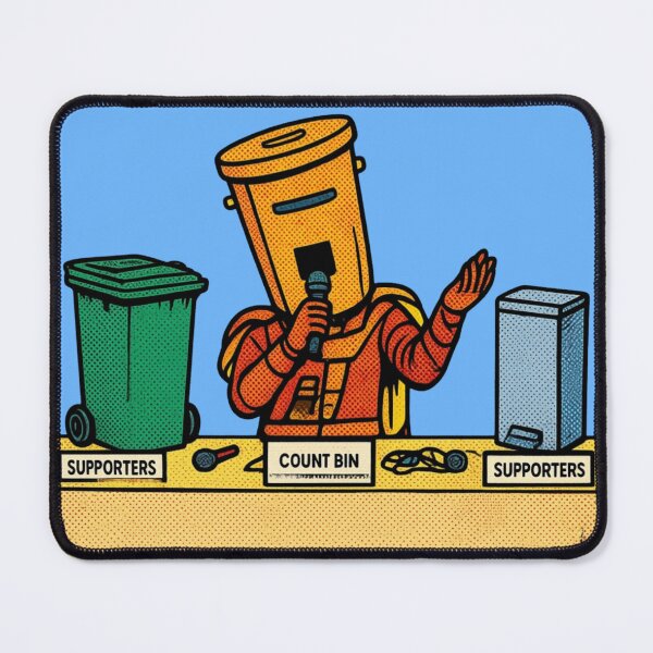 Item preview, Count Binface at the Debate Stage – Funny Political Satire Pop Art Design designed and sold by Palette & Hue.
