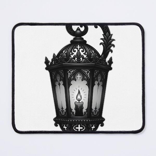 Item preview, Gothic Lantern Tattoo Flash designed and sold by IllumeInk.