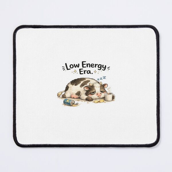 Item preview, Low Energy Era Cow Sticker | Funny Tired Cow Meme designed and sold by Doodle ⭐⭐⭐⭐⭐.