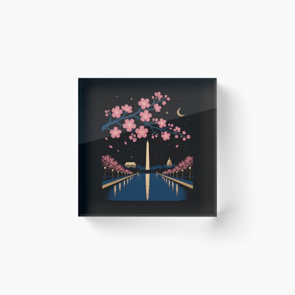 Item preview, Washington DC: Cherry Blossom Moon over the Mall designed and sold by Fenay Designs.