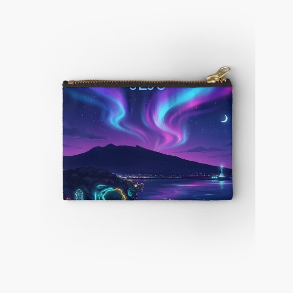 Item preview, Neon Jeju Nights: Hallasan & Dol Hareubang Dreamscape designed and sold by SOOstudio73.