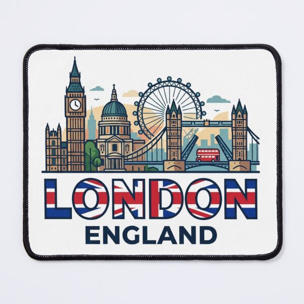 Item preview, London England Skyline Travel Sticker - Big Ben & Tower Bridge designed and sold by raedattia.