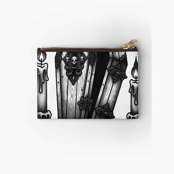Item preview, Coffin with Candles Tattoo Flash designed and sold by IllumeInk.