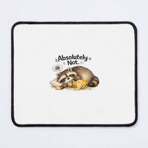 Item preview, Absolutely Not Raccoon Sticker | Funny Tired Raccoon Meme designed and sold by Doodle ⭐⭐⭐⭐⭐.