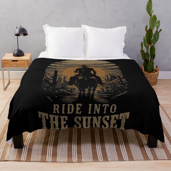 Item preview, Ride Into The Sunset Cowboy Western Desert Vintage T-Shirt designed and sold by phsycartwork.