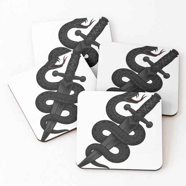 Item preview, Dagger and Snake Tattoo Flash designed and sold by IllumeInk.