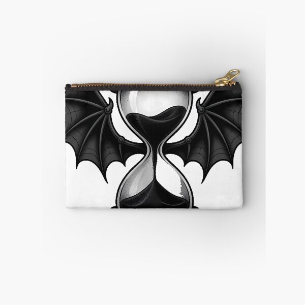Item preview, Hourglass with Bat Wings Tattoo Flash designed and sold by IllumeInk.