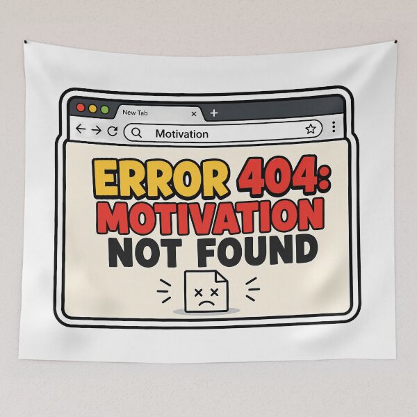 Item preview, Error 404: Motivation Not Found designed and sold by Azagthoth.