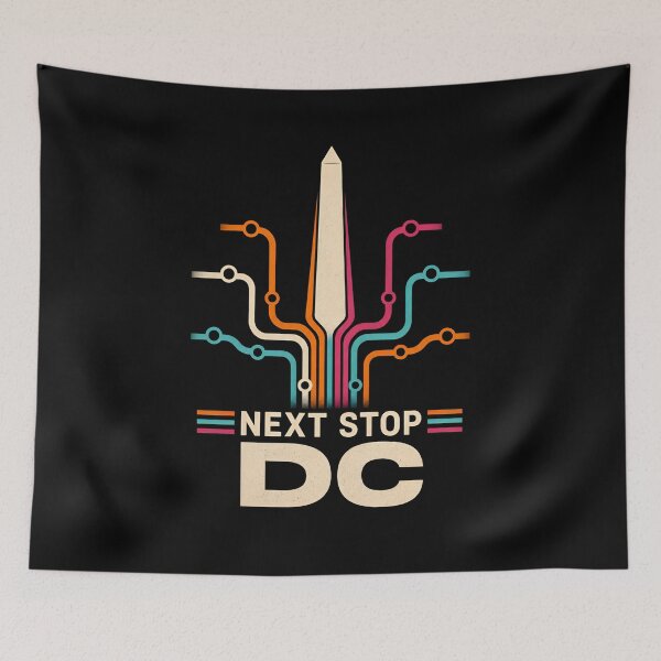 Item preview, Washington DC: Next Stop Monument Metro Lines designed and sold by Fenay Designs.