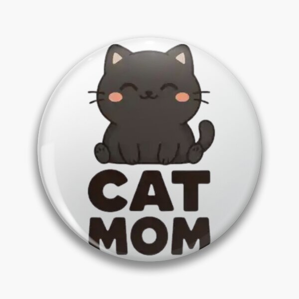 Item preview, Black Cat Mom Cute Kawaii Kitten Lover Gift Minimalist Cartoon Cat Design designed and sold by Charonde.