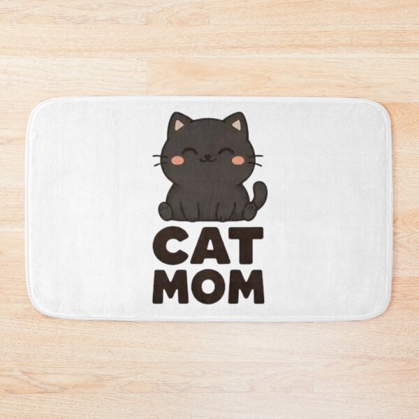 Item preview, Black Cat Mom Cute Kawaii Kitten Lover Gift Minimalist Cartoon Cat Design designed and sold by Charonde.