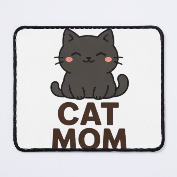Item preview, Cute Black Cat Mom Kawaii Kitty Lover Minimalist Feline Gift Illustration designed and sold by Charonde.
