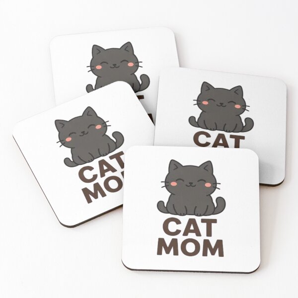 Item preview, Cute Black Cat Mom Kawaii Kitty Lover Minimalist Feline Gift Illustration designed and sold by Charonde.