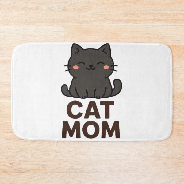 Item preview, Cute Black Cat Mom Kawaii Kitty Lover Minimalist Feline Gift Illustration designed and sold by Charonde.
