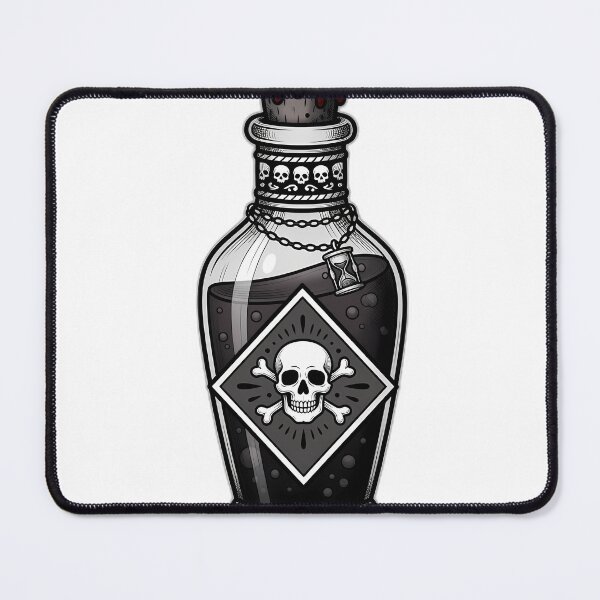 Item preview, Poison Bottle Tattoo Flash designed and sold by IllumeInk.