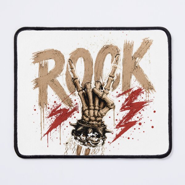 Item preview, Rock Hand | Vintage Rock On Skeleton Hand Guitar T-Shirt designed and sold by CalmMandala.