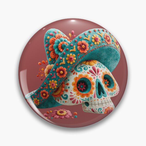 Item preview, Dia de Muertos Sugar Skull Sombrero | Mexican Folk Art designed and sold by MythicMood.