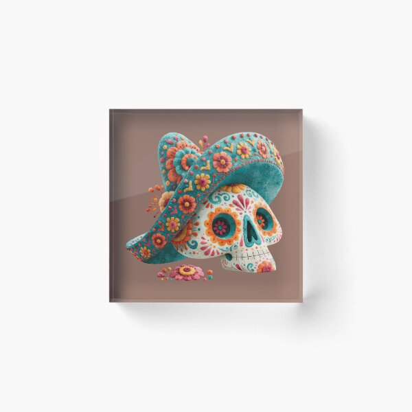 Item preview, Dia de Muertos Sugar Skull Sombrero | Mexican Folk Art designed and sold by MythicMood.
