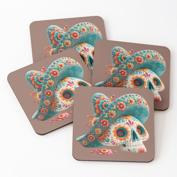 Item preview, Dia de Muertos Sugar Skull Sombrero | Mexican Folk Art designed and sold by MythicMood.