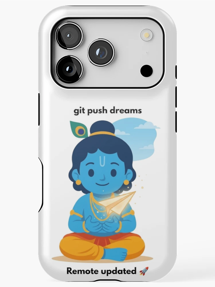 Thumbnail 1 of 4, iPhone Case, git push dreams | Git Developer Sticker | Tech Humor designed and sold by BhaktiByte.