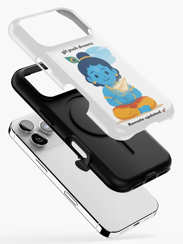 Thumbnail 2 of 4, iPhone Case, git push dreams | Git Developer Sticker | Tech Humor designed and sold by BhaktiByte.
