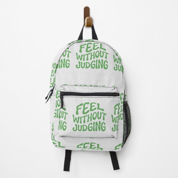 Item preview, feel without judging minimalist green, transparent background. designed and sold by XertHardcore.