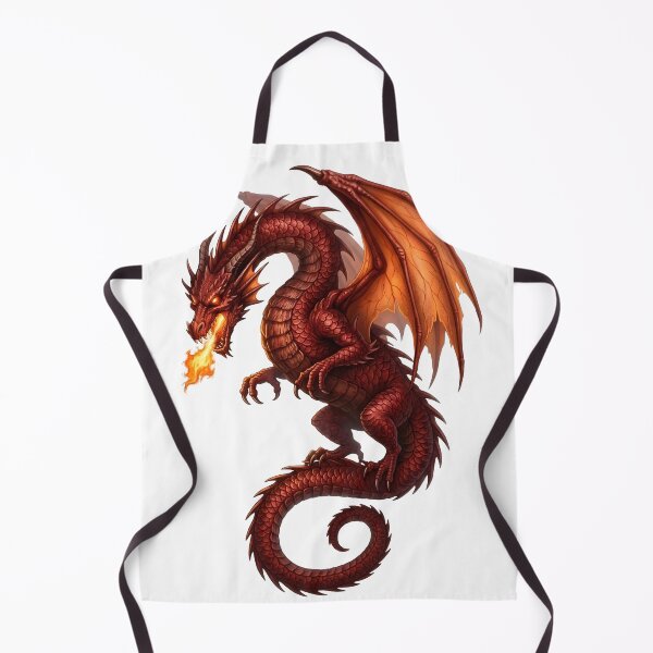 Item preview, Majestic Red Fire Dragon Fantasy Art designed and sold by DragonSerpent Ink.