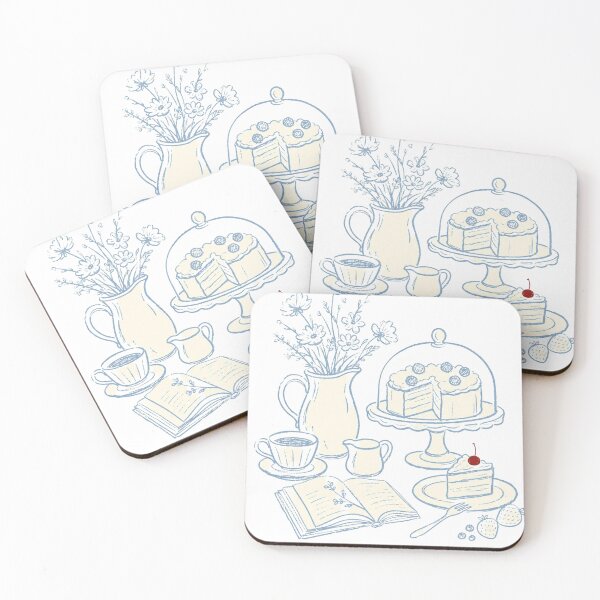 Item preview, Cozy Cottagecore Tea Party and Cake  designed and sold by ArtisticAveni.